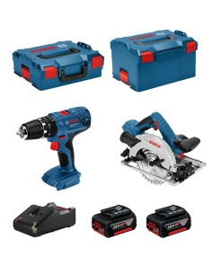 BOSCH Kit 18V BSK182M2C (GSB 18V-21 + GKS 18-57G + 2 x 4,0 Ah +