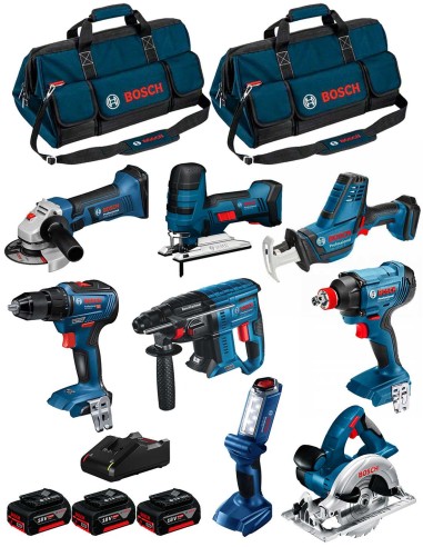 BOSCH Kit 18V BK801BAG (GDX 18V-180+GSR 18V-55+GBH 18V-21+GKS