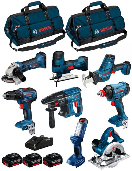 BOSCH Kit 18V BK801BAG (GDX 18V-180+GSR 18V-55+GBH 18V-21+GKS