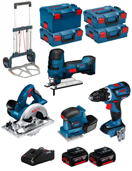 BOSCH Kit 18V BK404 (GST 18 V-LI S+GKS 18 V-LI+GSS 18V-10+GSR