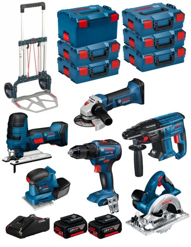 BOSCH Kit 18V BK602 (GST 18V-LIS+GKS 18V-LI+GSS 18V-10+GSR