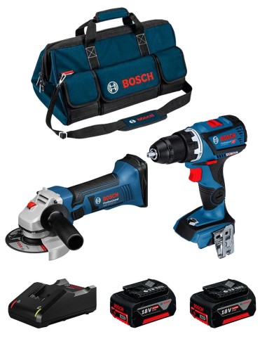 BOSCH Kit 18V BK209BAG (GSR 18V-60 C + GWS 18-125 V-LI + 2 x