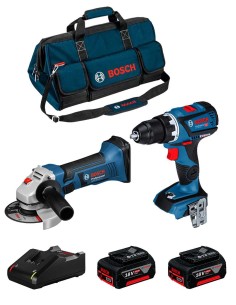 BOSCH Kit 18V BK208BAG (GSR 18V-60 C + GWS 18-125 V-LI + 2 x