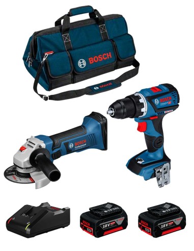 BOSCH Kit 18V BK208BAG (GSR 18V-60 C + GWS 18-125 V-LI + 2 x
