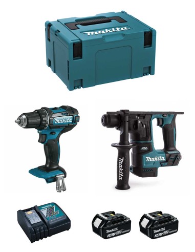 MAKITA Kit MPK18223A (DDF482 + DHR171 + 2 x 3,0 Ah + DC18RC +