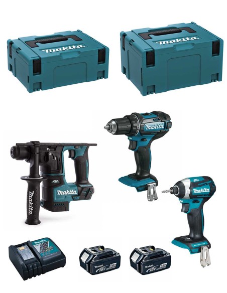 MAKITA Kit 18V MSL3P2 (DHR171 + DDF482 + DTD154 + 2 x 5,0 Ah +