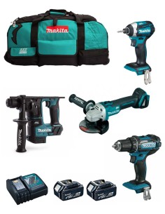 MAKITA Kit 18V MSB4P2A (DHR171 + DGA504 + DDF482 + DTD154 + 2 x