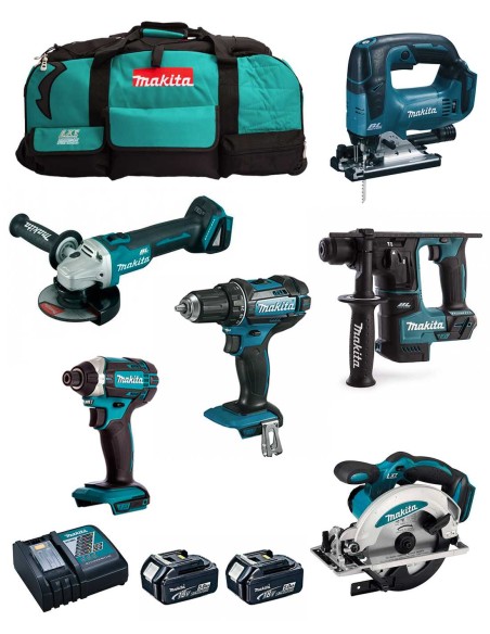 MAKITA Kit MK601 (DDF482 + DHR171 + DGA504 + DTD152 + DJV182 +