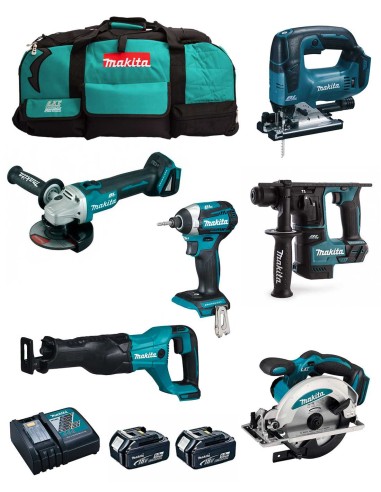 MAKITA Kit MK602 (DHR171 + DGA504 + DTD154 + DJR186 + DJV182 +