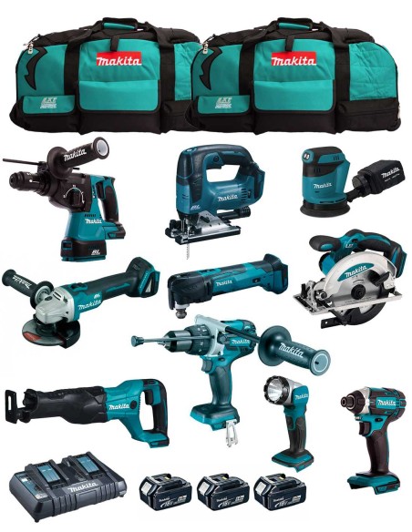 MAKITA Kit MK1002 (DHP481+ DHR243+ DGA504+ DTD152+ DJV182+