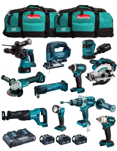 MAKITA Kit MK1102 (DHP481+DHR243+ DGA504+ DTD152+ DJV182+