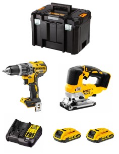 DeWALT Kit DWK202 (DCD796 + DCS334 + 2 x 2,0 Ah + DCB107 +