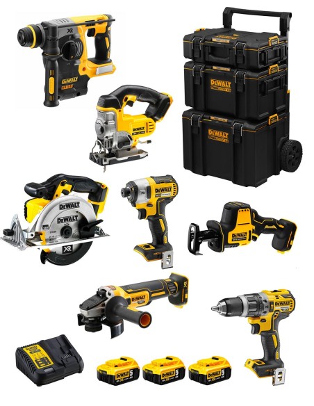 DeWALT Kit DWK702 (DCD796 + DCH273 + DCG405 + DCF887 + DCS331 +