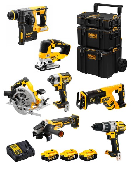 DeWALT Kit DWK703 (DCD996 + DCH273 + DCG405 + DCF887 + DCS334 +