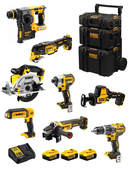 DeWALT Kit DWK802 (DCD796 + DCH273 + DCG405 + DCF887 + DCS355 +