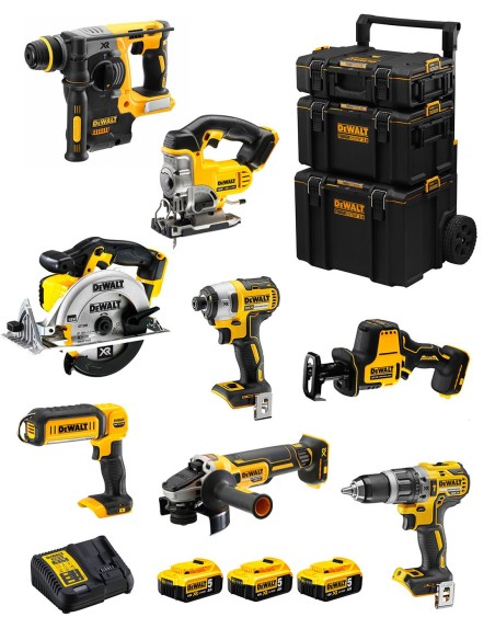 DeWALT Kit DWK804 (DCD796 + DCH273 + DCG405 + DCF887 + DCS331 +