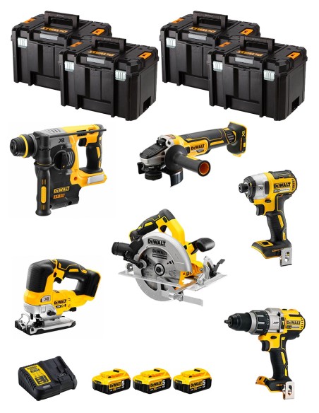 DeWALT Kit DWK601T (DCD996 + DCH273 + DCG405 + DCF887 + DCS334