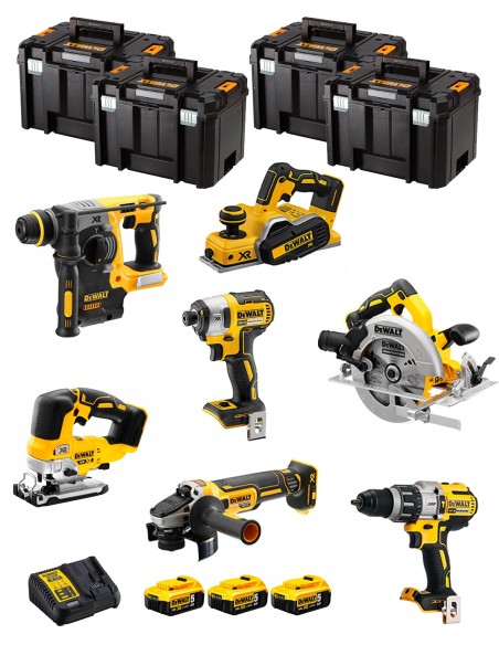 DeWALT Kit DWK701T (DCD996 + DCH273 + DCG405 + DCF887 + DCS334