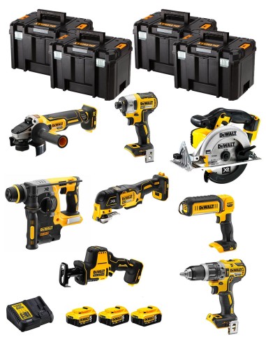 DeWALT Kit DWK802T (DCD796 + DCH273 + DCG405 + DCF887 + DCS355