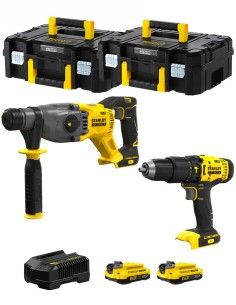 STANLEY FatMax Kit SVK200 (SFMCH900 + SFMCD711 + 2 x 2,0 Ah + Cargador + 2 x TSTAK II)