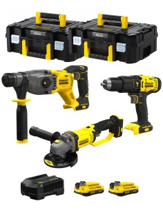 STANLEY FatMax Kit SVK300 (SFMCH900 + SFMCG400 + SFMCD711 + 2 x