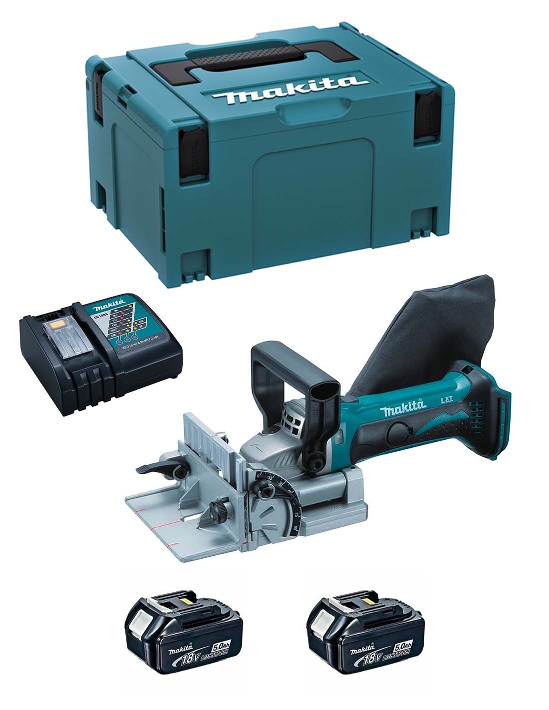 Engalletadora MAKITA DPJ180RTJ (2 x 5,0 Ah + DC18RC + MAKPAC 3)
