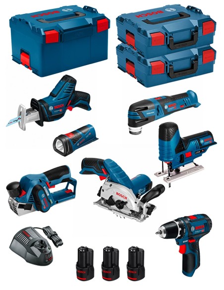 BOSCH Kit 12V BMK7-28FD3 (GSR 12V-15 + GKS 12V-26 + GST 12V-70