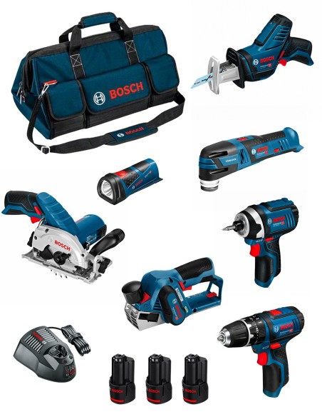 BOSCH Kit BMKB7-28ED3 (GSB 12V-15+GDR 12V-105+GKS 12V-26+GOP