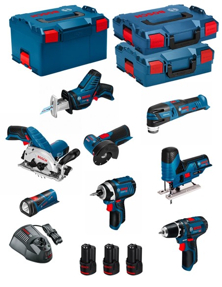 BOSCH Kit 12V BMK8-28BD3 (GSR 12V-15+GDR 12V-105+GKS 12V-26+GWS