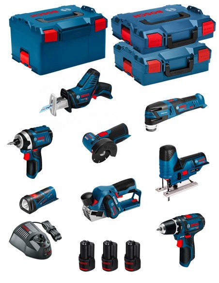 BOSCH Kit 12V BMK8-28DD3 (GSR 12V-15 + GDR 12V-105 + GWS 12V-76