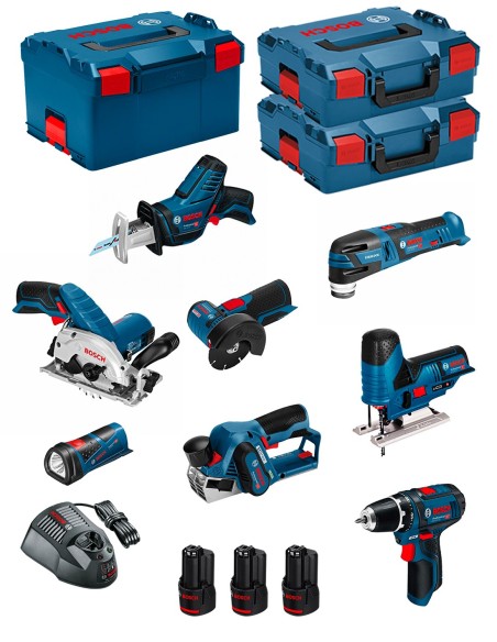 BOSCH Kit 12V BMK8-28FD3 (GSR 12V-15 + GKS 12V-26 + GWS 12V-76