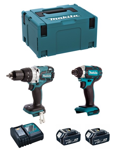 MAKITA Kit MK226RTJ (DHP481 + DTD152 + 2 x 5,0 Ah + DC18RC +