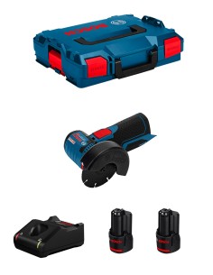 Angle Grinder BOSCH GWS 12V-76 (2 x 3,0 Ah + GAL12V-40 + L-Boxx