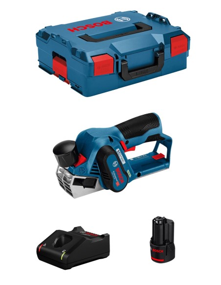 Hobel BOSCH GHO 12V-20 (1 x 3,0 Ah + GAL12V-40 + L-Boxx 136)