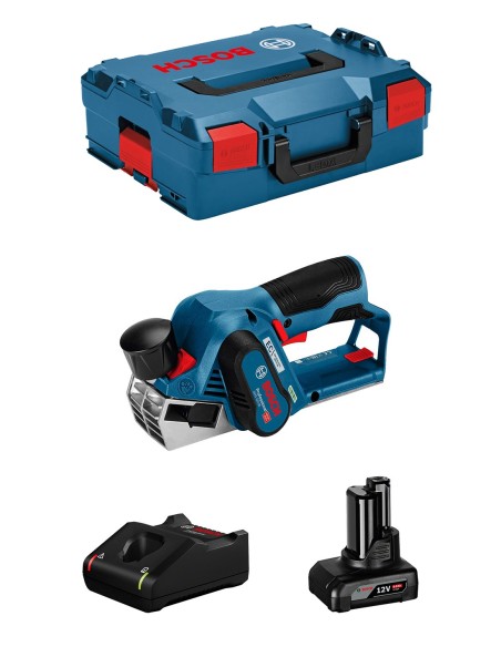 Cepillo BOSCH GHO 12V-20 (1 x 6,0 Ah + GAL12V-40 + L-Boxx 136)
