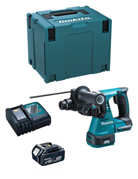 Perfo-Burineur MAKITA DHR242RTJ1 (1 x 5,0 Ah + DC18RC + MAKPAC