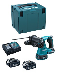 Martillo Perforador MAKITA DHR242RTJ (2 x 5,0 Ah + DC18RC + MAKPAC 4)