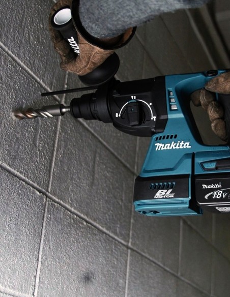 Perfo-Burineur MAKITA DHR242RTJ (2 x 5,0 Ah + DC18RC + MAKPAC 4)