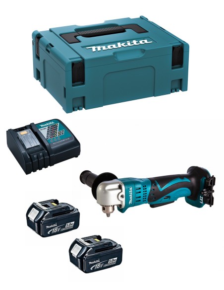 Angle Drill MAKITA DDA350RTJ (2 x 5,0 Ah + DC18RC + MAKPAC 2)
