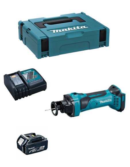 Fresadora MAKITA DCO180RTJ1 (1 x 5,0 Ah + DC18RC + MAKPAC 1)