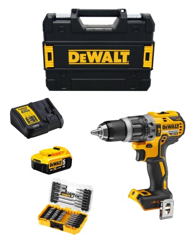 Hammer Drill DCD796P1T (1 x 5,0 Ah + DCB115 + TSTAK II) + Set