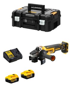 Mini-Amoladora DeWALT DCG405P2 (2 x 5,0 Ah + DCB115 + TSTAK II)