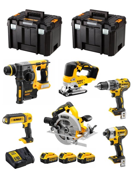 DeWALT Kit DCK699M3T PRO (DCD796 + DCS570 + DCS334 + DCF887 +