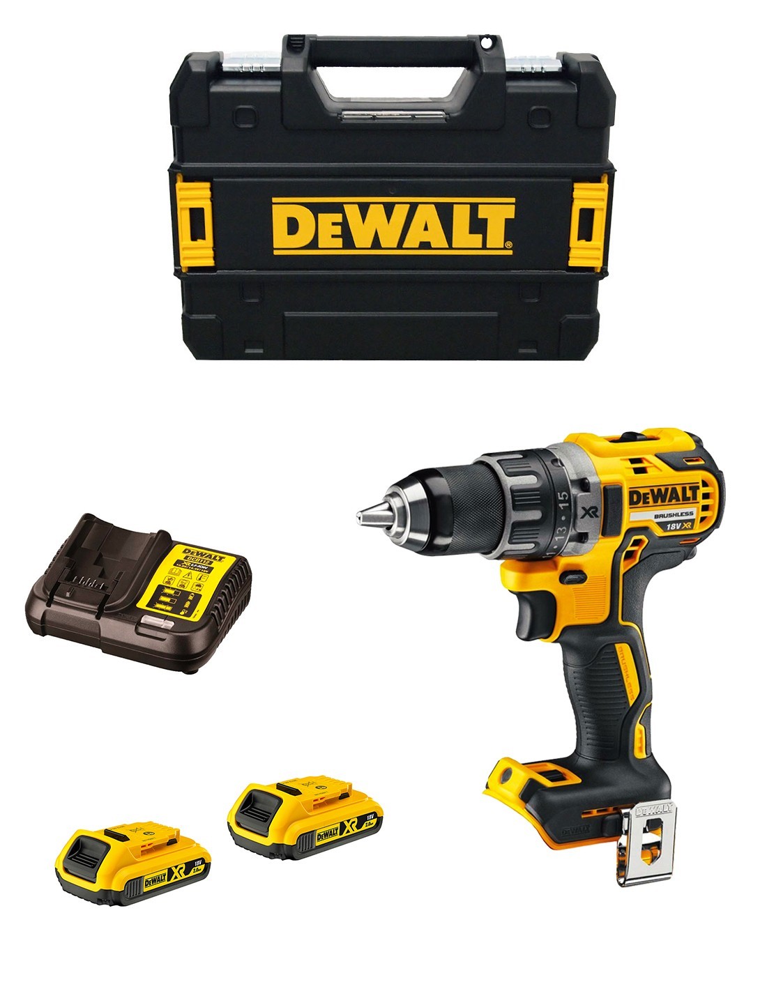 Taladro Atornillador DeWALT DCD791D2T (2 x 2,0 Ah + DCB112 + TSTAK II)