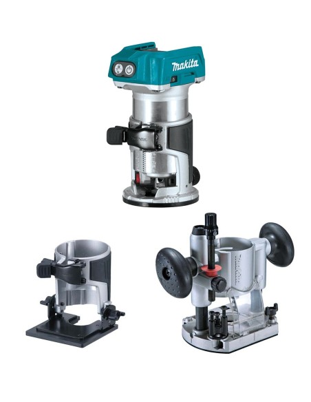 Fresadora MAKITA DRT50ZJX2 (Cuerpo solo + MAKPAC 4)