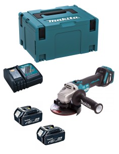 Mini-Grinder MAKITA DGA513RTJ (2 x 5,0 Ah + DC18RC + MAKPAC 3)