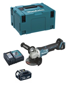 Mini-Grinder MAKITA DGA508RTJ1 (1 x 5,0 Ah + DC18RC + MAKPAC 3)