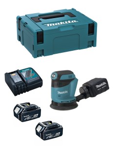 Orbit Sander MAKITA DBO180RTJ (2 x 5,0 Ah + DC18RC + MAKPAC 2)