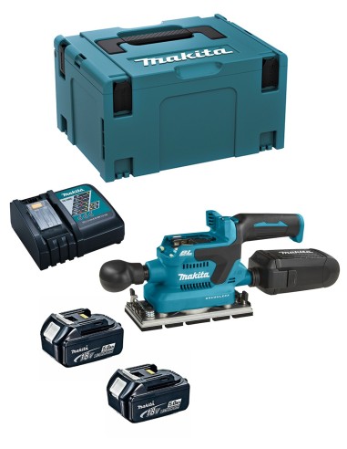 Ponceuse Vibrante MAKITA DBO380RTJ (2 x 5,0 Ah + DC18RC +