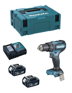 Hammer Drill MAKITA DHP485RTJ (2 x 5,0 Ah + DC18RC + MAKPAC 2)